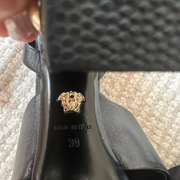 Versace platform sandals with gold Studs on heels - Picture 6 of 6